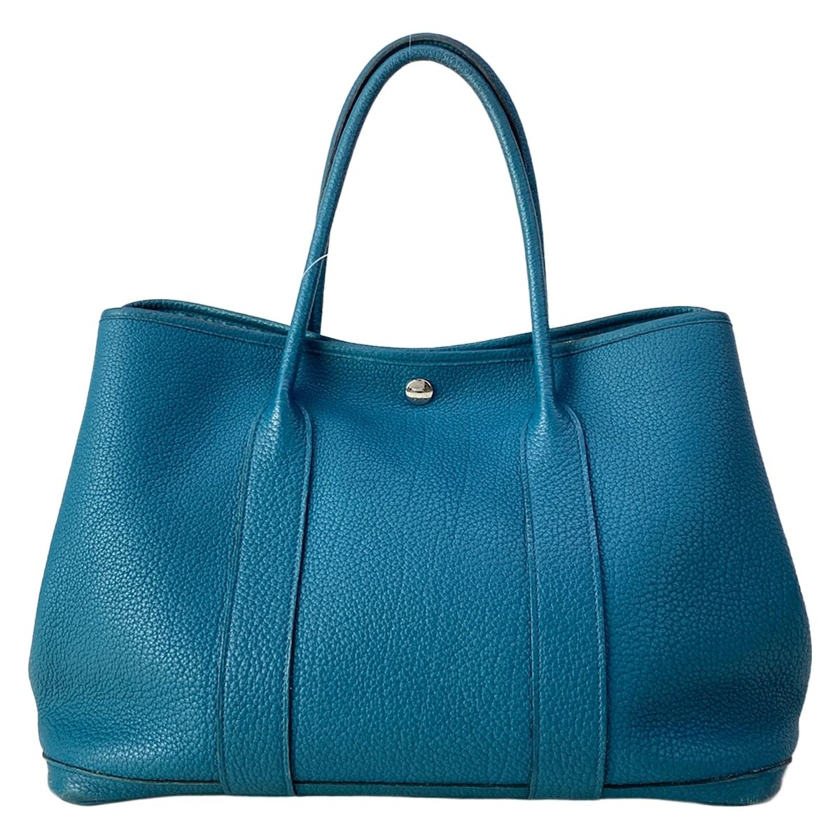 Hermes Tote Garden Party PM Blue Green Silver — view 3