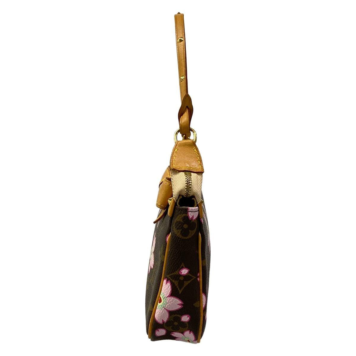 Louis Vuitton Handbag Monogram Cherry Blossom Pochette Brown Leather — view 4