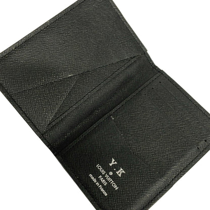 Louis Vuitton Card Case Taiga Organizer de Poche Noir Initial Leather Cowhide — view 3