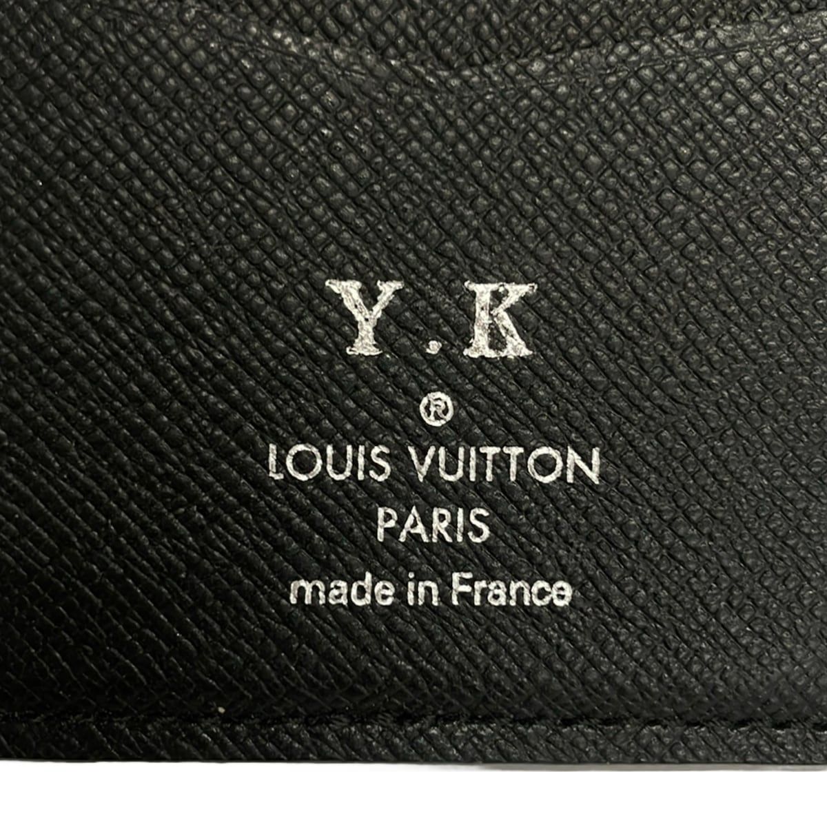 Louis Vuitton Card Case Taiga Organizer de Poche Noir Initial Leather Cowhide — view 4