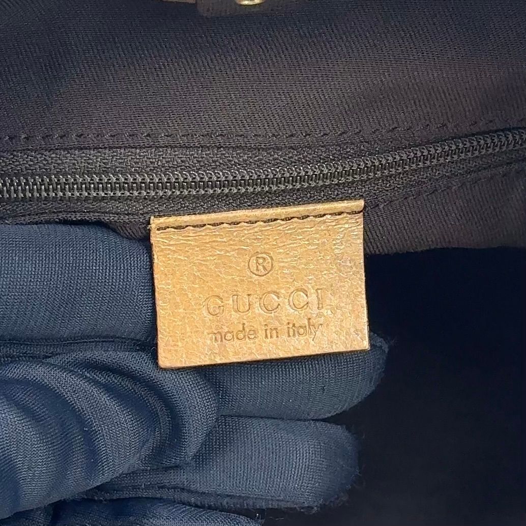 Gucci Eclipse GG Canvas Leather Brown Tote Gold — view 4