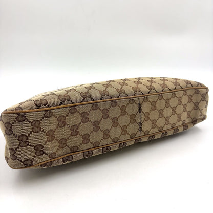 Gucci Eclipse GG Canvas Leather Brown Tote Gold — view 8
