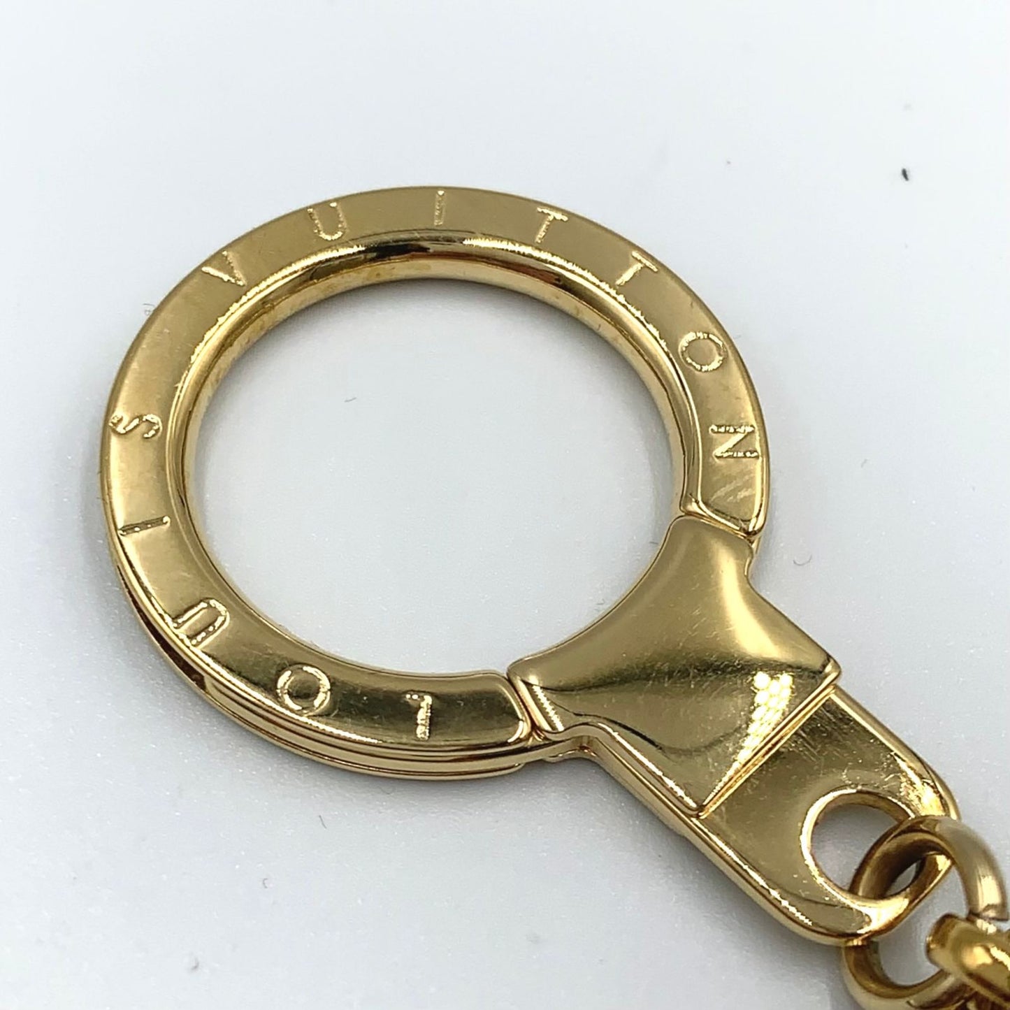 Louis Vuitton Fleur de Monogram Off White Gold Beige Charm Keychain — view 5