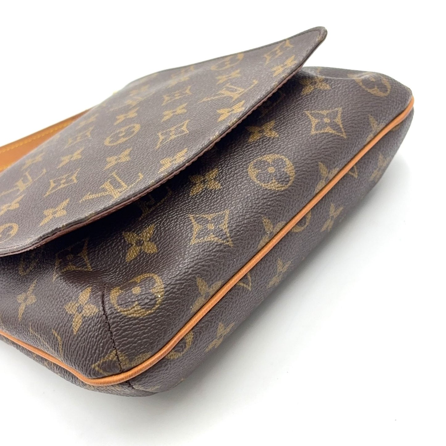 Louis Vuitton Musette Salsa Short Strap Monogram Leather Brown Light Shoulder — view 5