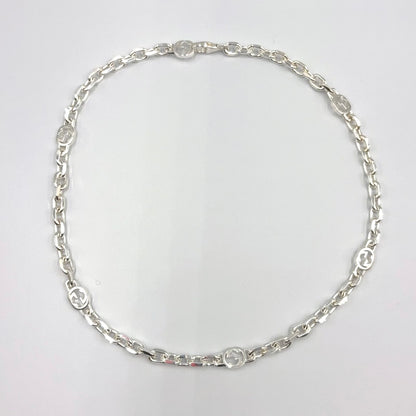 Gucci Interlocking Silver Necklace — view 3