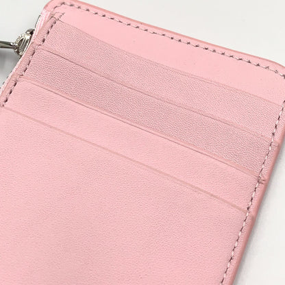 Loewe Suna Fujita Deer Coin Card Holder Leather Light Gray Light Pink Case — view 7