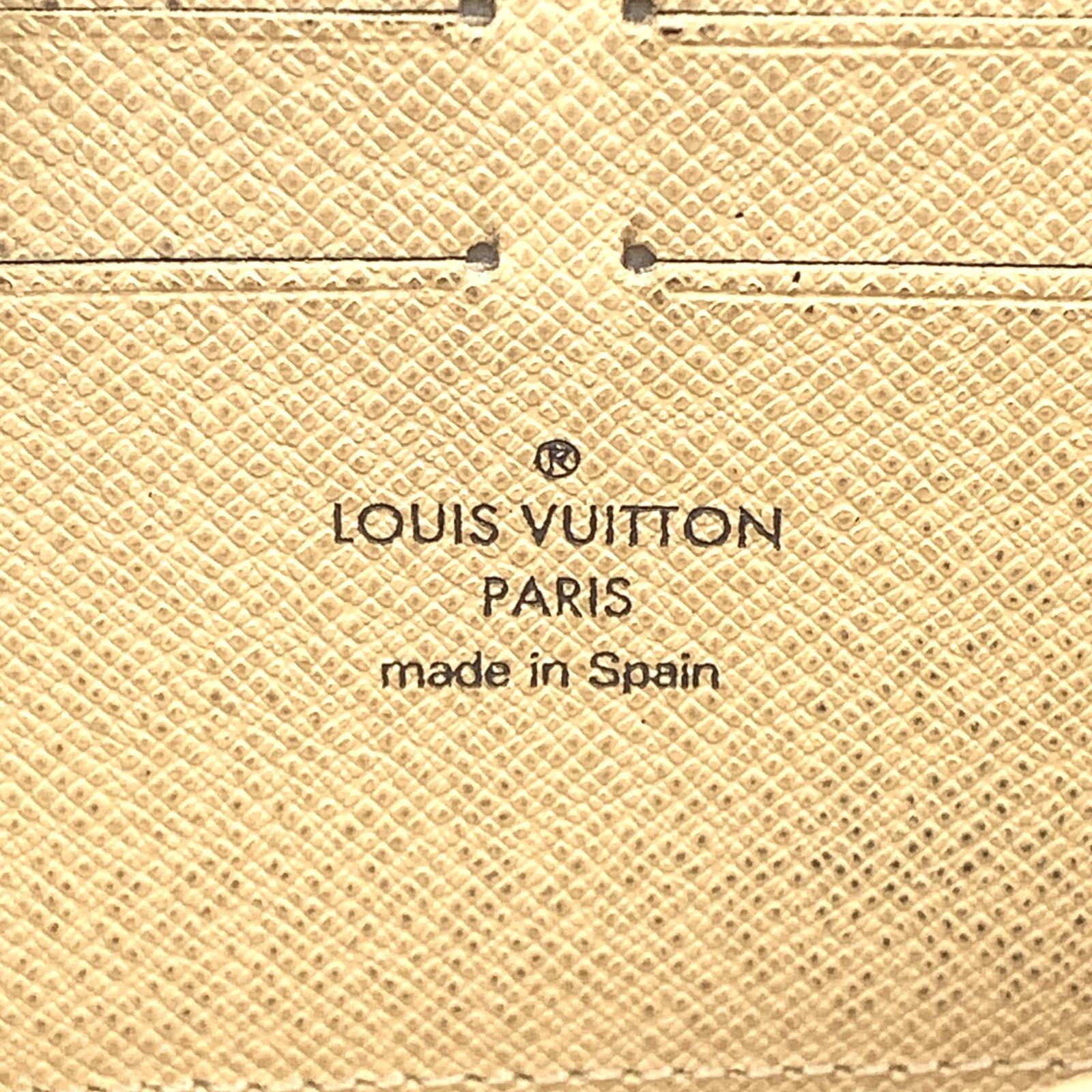 Louis Vuitton Zippy Wallet Damier Azur Leather White Round Gold — view 4