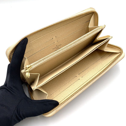 Louis Vuitton Zippy Wallet Damier Azur Leather White Round Gold — view 3