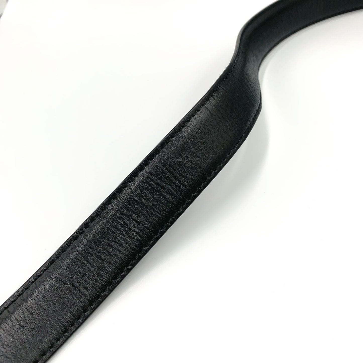 Celine Triomphe Leather Black Belt Gold — view 9
