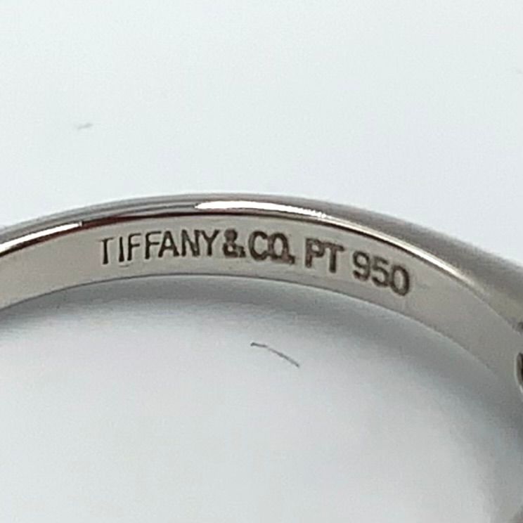 Tiffany & Co Solitaire Diamond Clear Platinum Ring — view 4