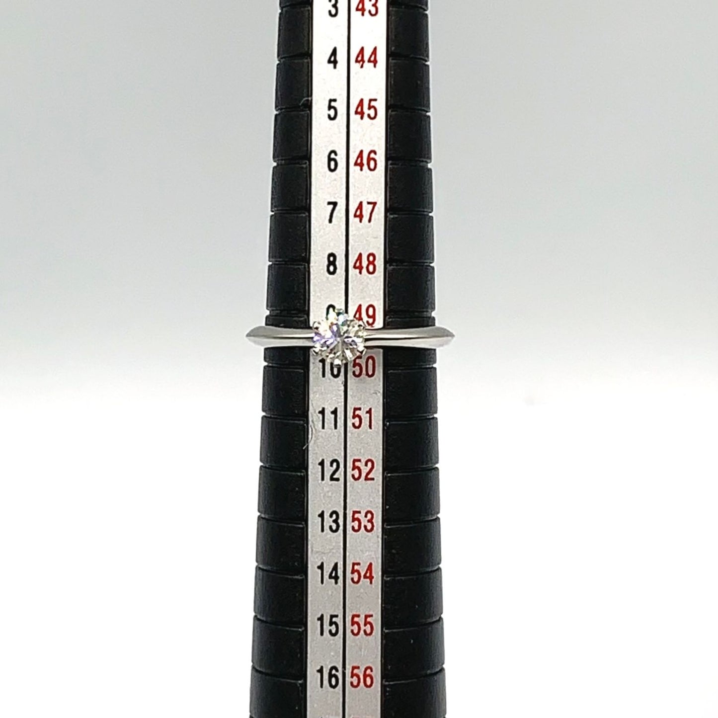 Tiffany & Co Solitaire Diamond Clear Platinum Ring — view 7
