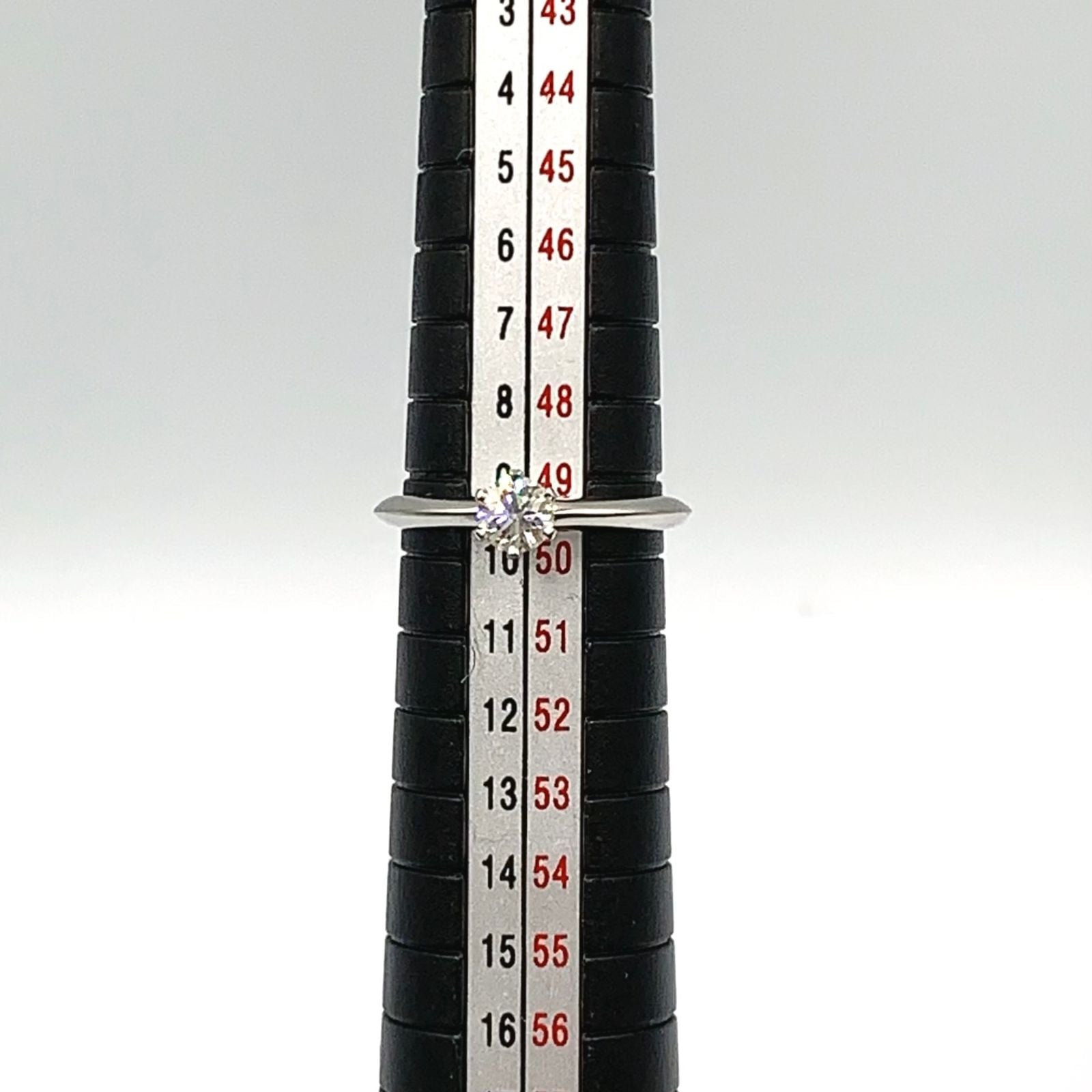 Tiffany & Co Solitaire Diamond Clear Platinum Ring — view 7