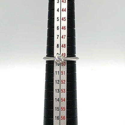 Tiffany & Co Solitaire Diamond Clear Platinum Ring — view 7