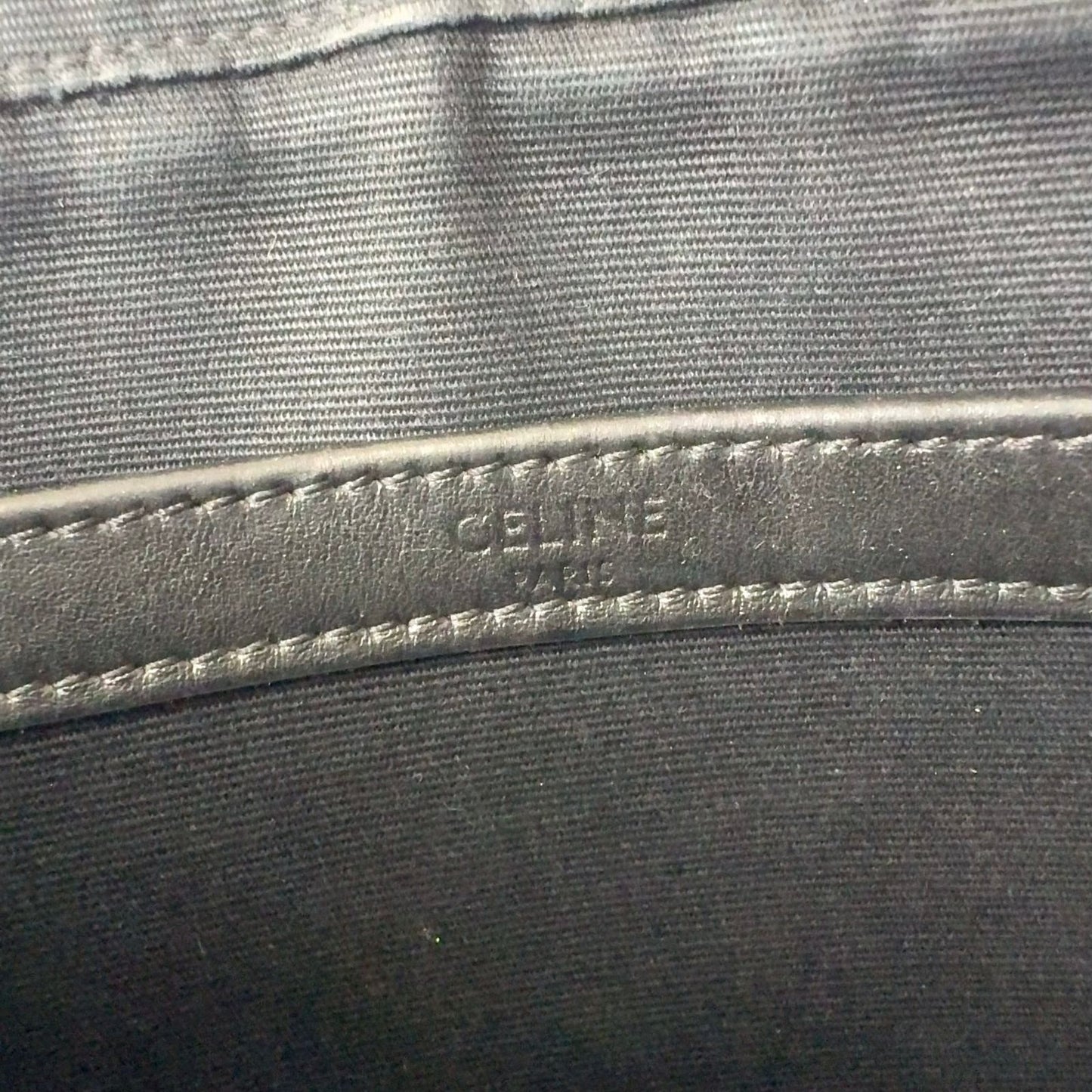 Celine Horizontal Leather Black White Shoulder Bag Silver — view 4