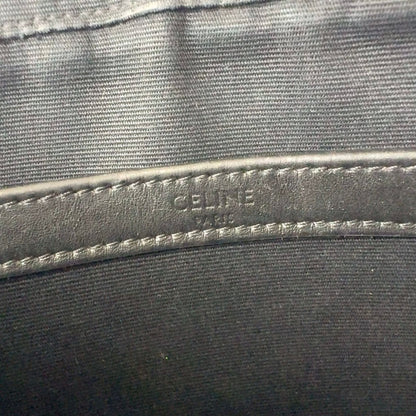 Celine Horizontal Leather Black White Shoulder Bag Silver — view 4