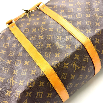 Louis Vuitton Keepall Bandouliere 55 Monogram Leather Brown Light Boston — view 9