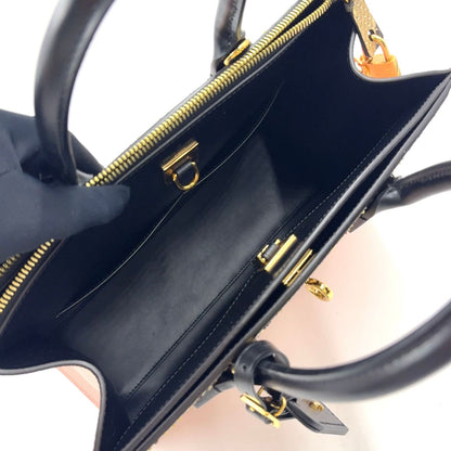 Louis Vuitton City Steamer 2-Way Leather Pink Black Handbag Gold — view 3