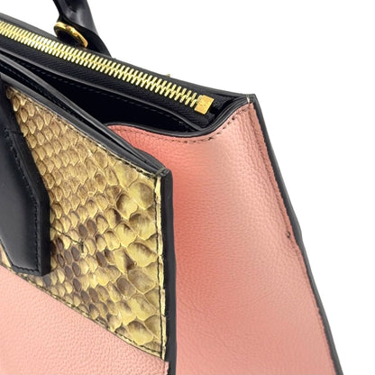 Louis Vuitton City Steamer 2-Way Leather Pink Black Handbag Gold — view 7