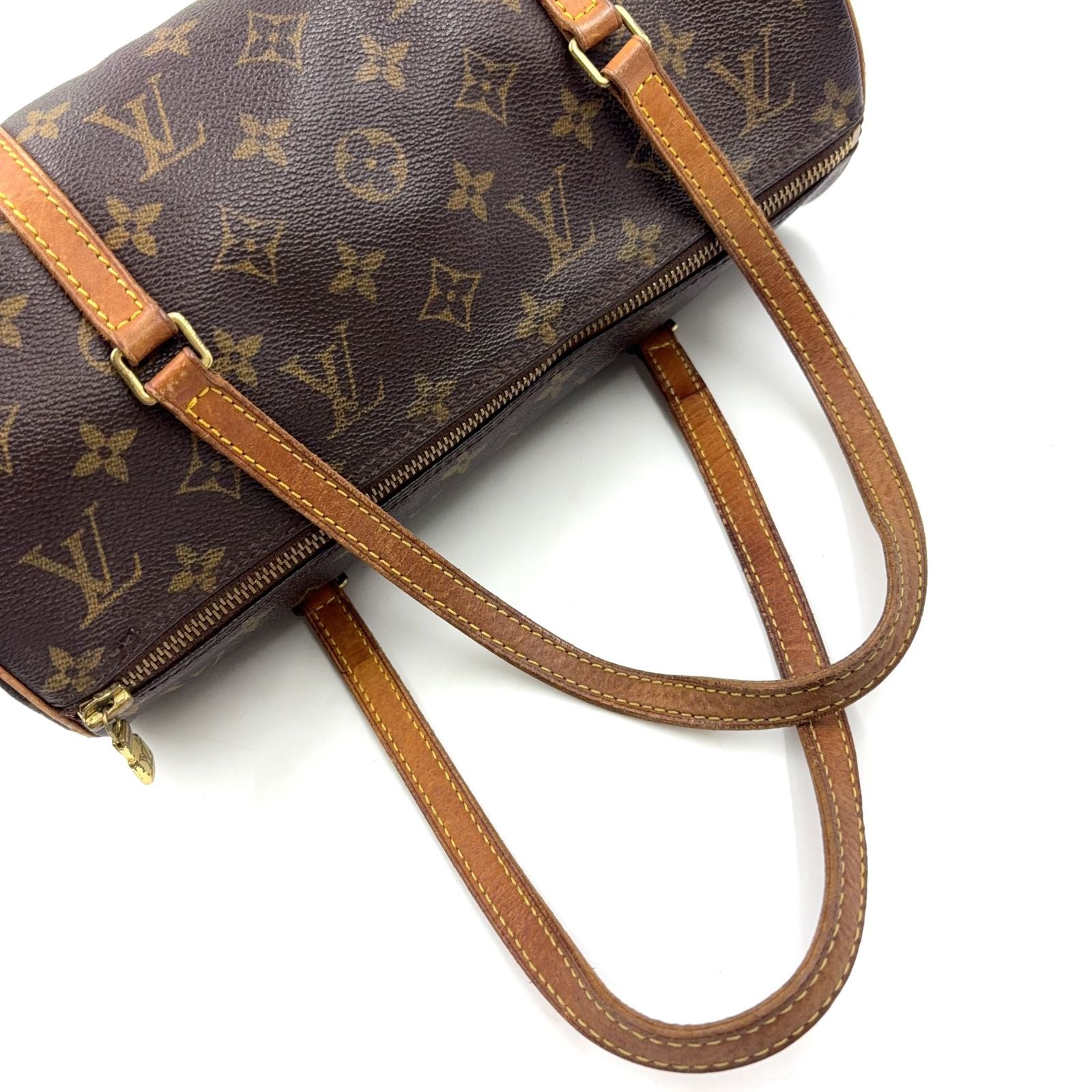 Louis Vuitton Papillon 30 Monogram Leather Brown Handbag Gold — view 6