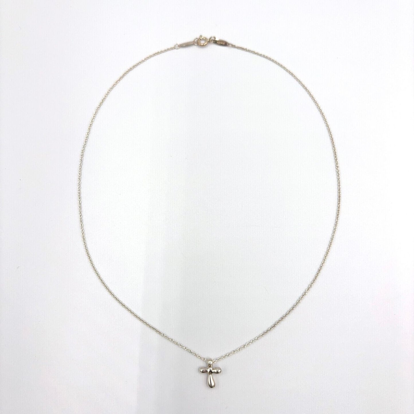 Tiffany & Co Teardrop Cross Silver Necklace — view 3