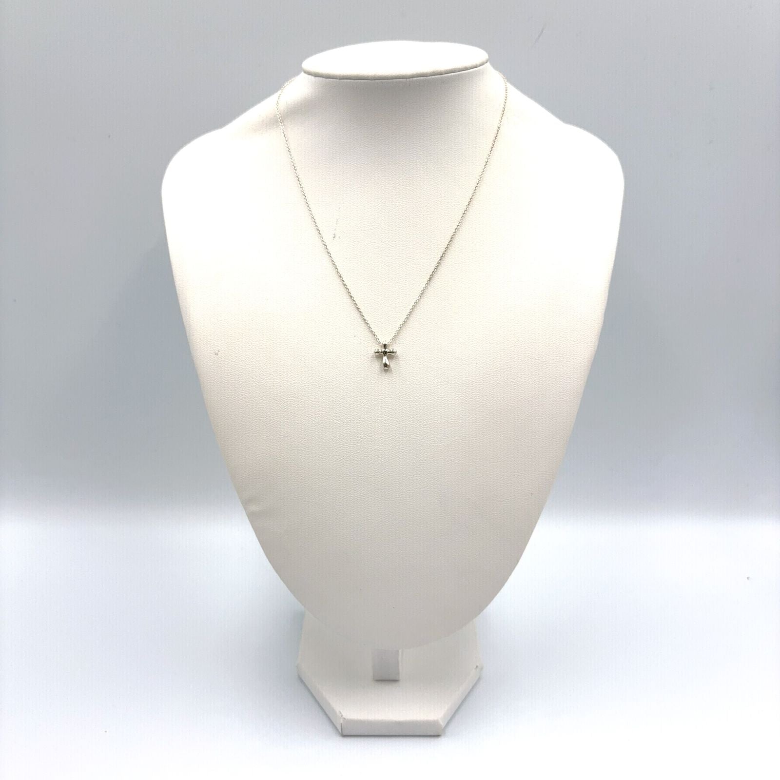 Tiffany & Co Teardrop Cross Silver Necklace — view 9