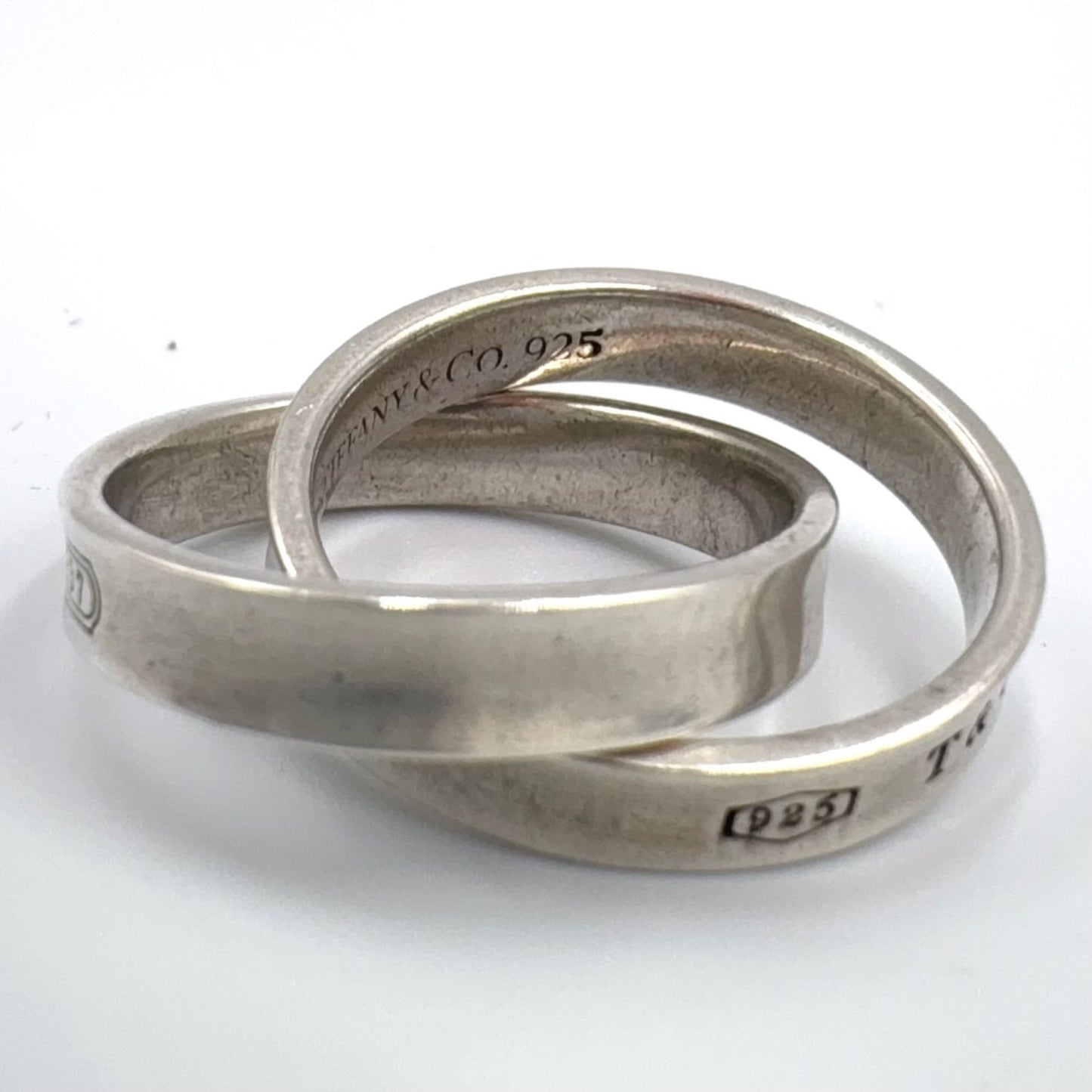Tiffany & Co Interlocking Silver Ring — view 8