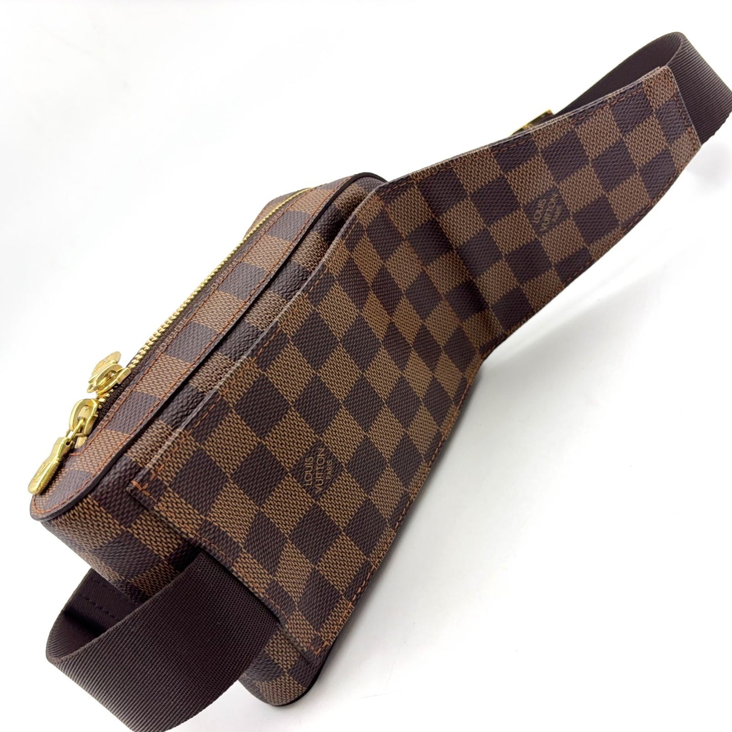 Louis Vuitton Damier Geronimos Brown Belt Bag Gold — view 5