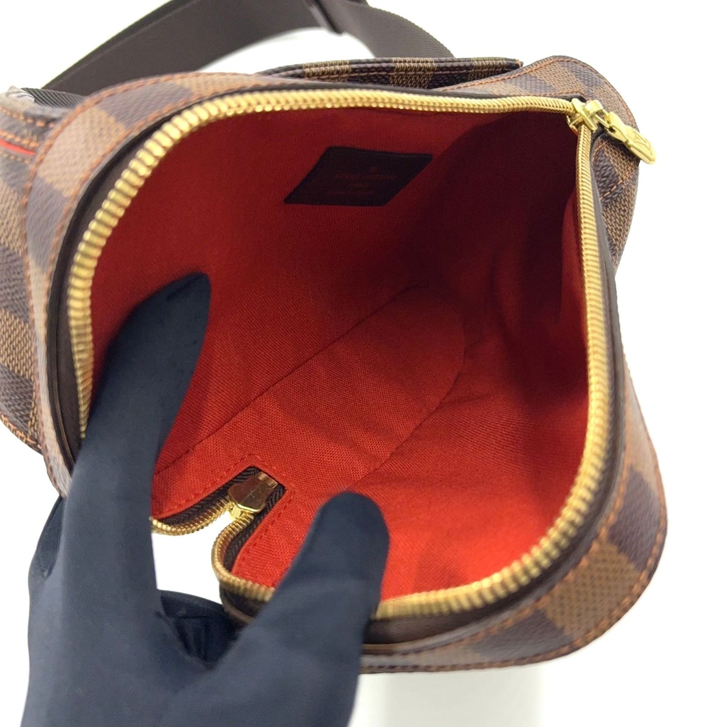 Louis Vuitton Damier Geronimos Brown Belt Bag Gold — view 3