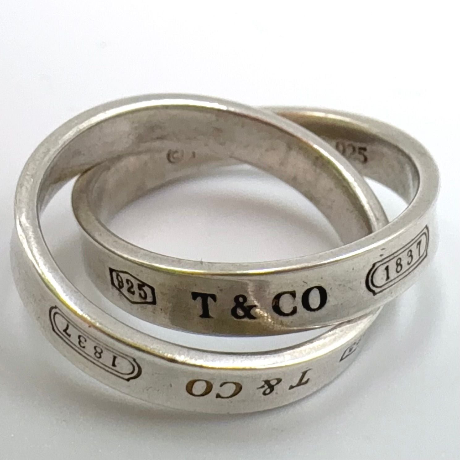 Tiffany & Co Interlocking Silver Ring — view 7
