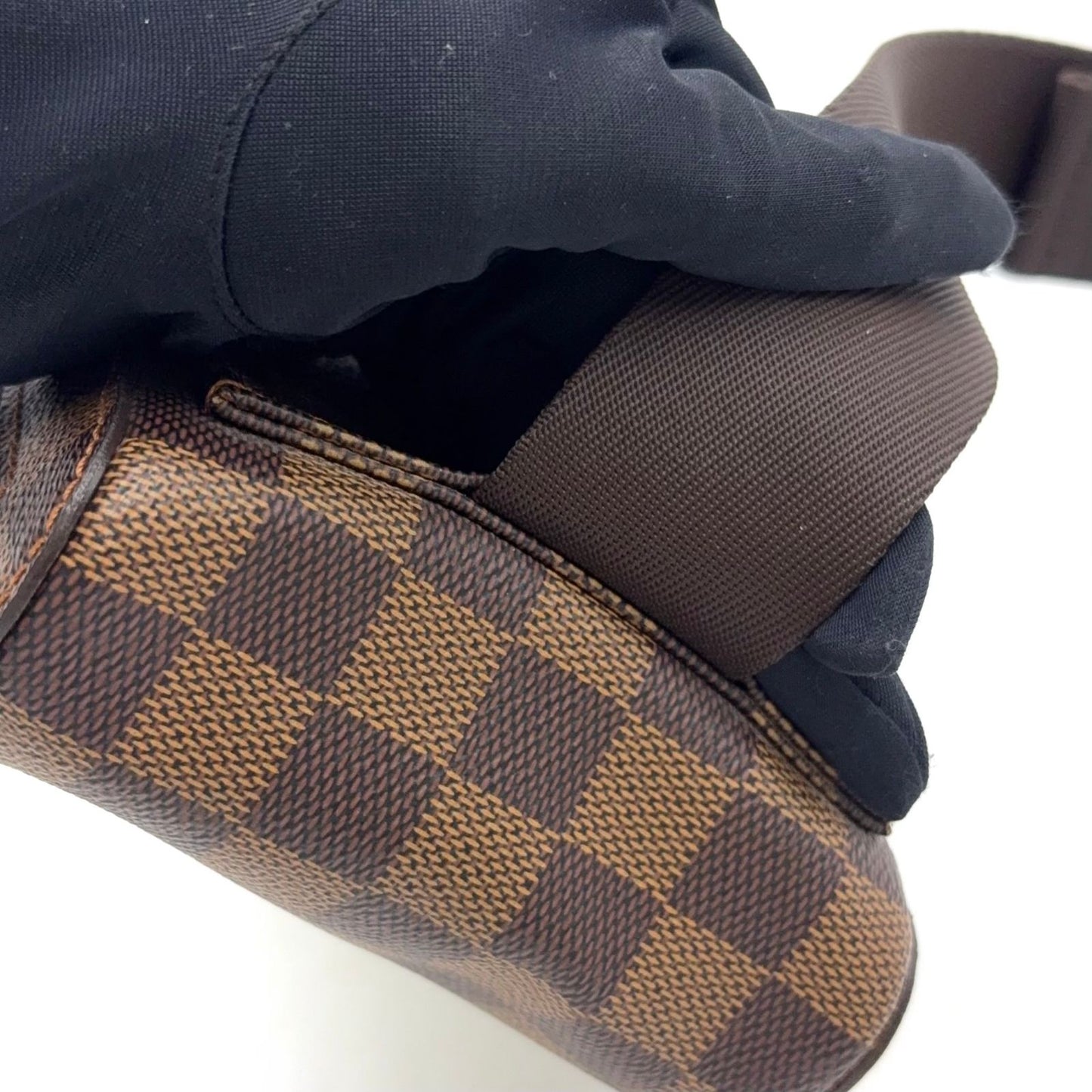 Louis Vuitton Damier Geronimos Brown Belt Bag Gold — view 8