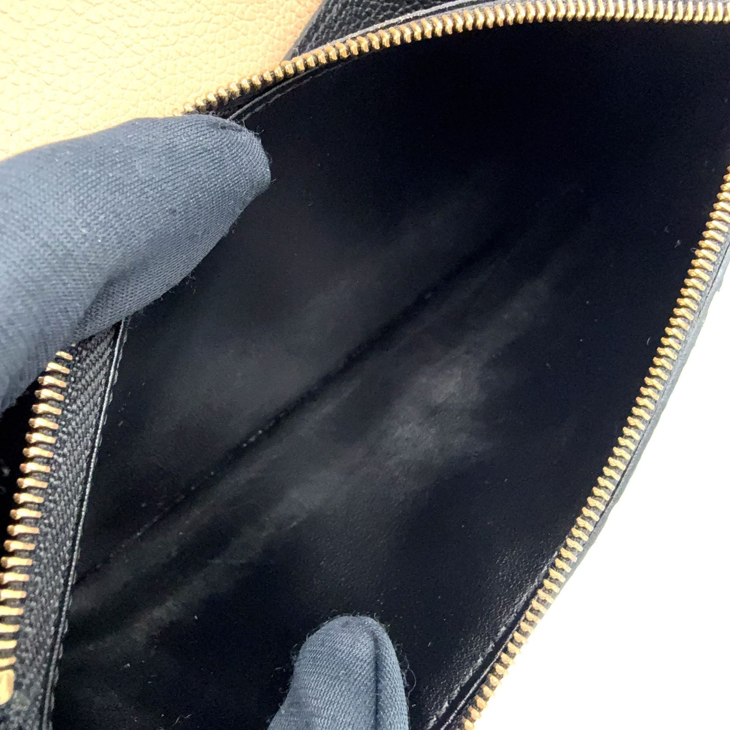 Louis Vuitton Portofoy Emily Monogram Empreinte Initials Leather Black Bifold — view 5