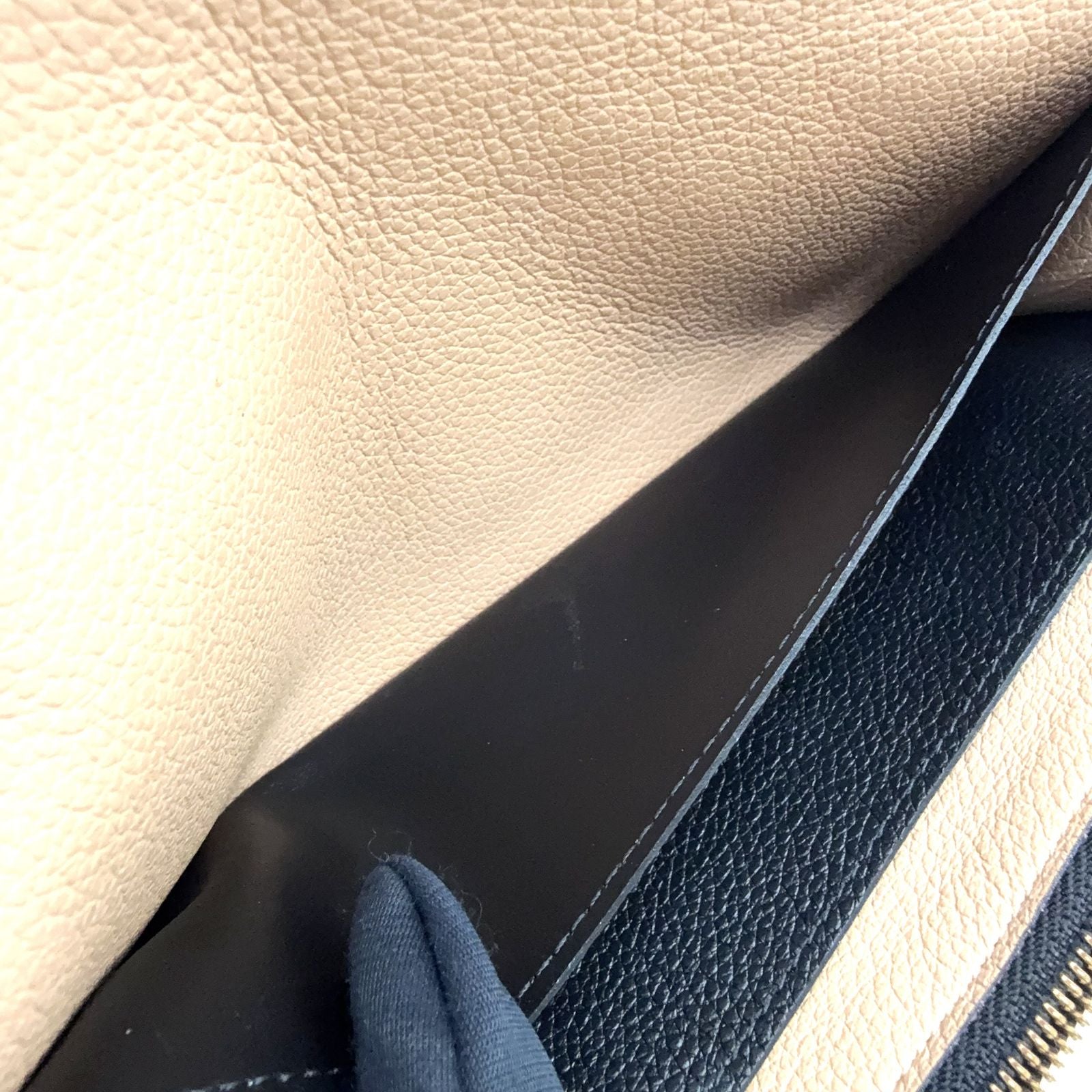 Louis Vuitton Portofoy Emily Monogram Empreinte Initials Leather Black Bifold — view 8