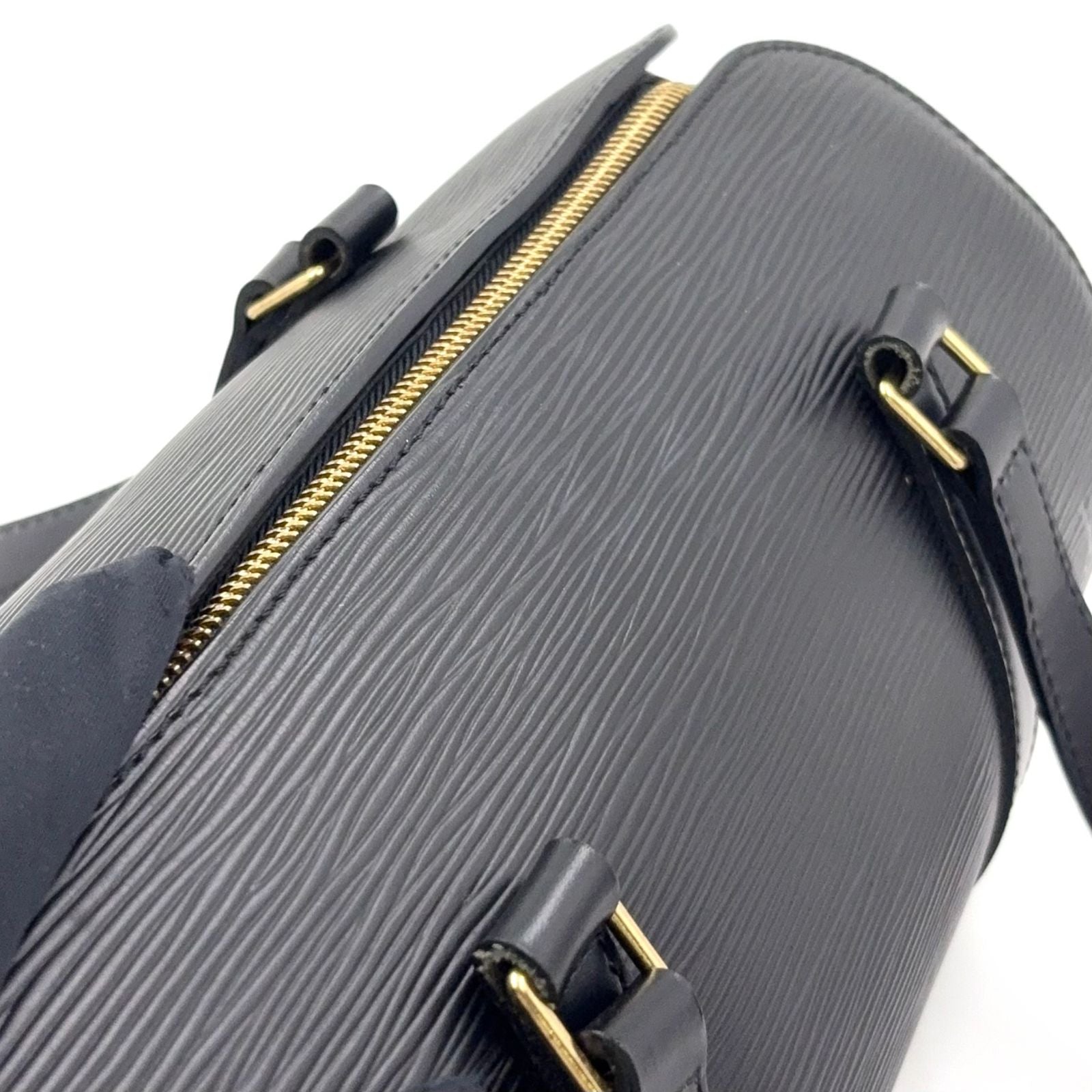 Louis Vuitton Soufflo Epi Noir Leather Black Handbag Gold — view 5