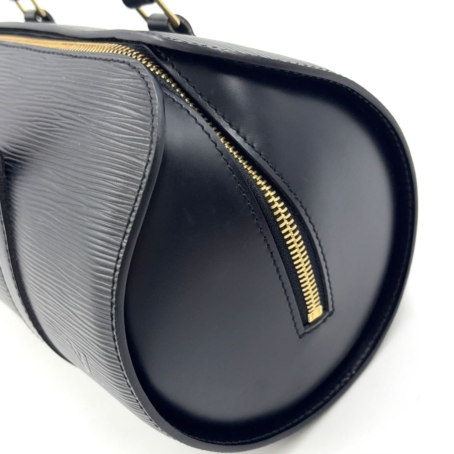 Louis Vuitton Soufflo Epi Noir Leather Black Handbag Gold — view 6