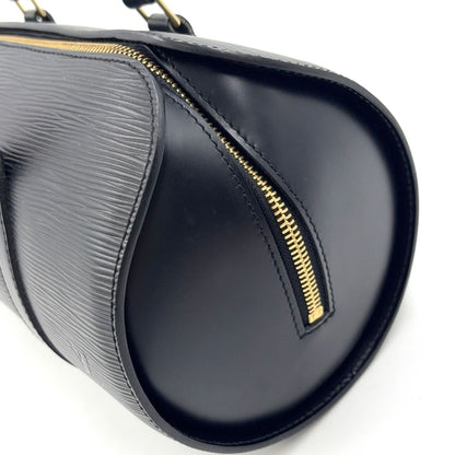 Louis Vuitton Soufflo Epi Noir Leather Black Handbag Gold — view 6