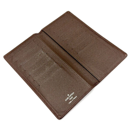 Louis Vuitton Porte Valle Carte Cles Taiga Leather Dark Brown Wallet — view 3