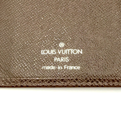 Louis Vuitton Porte Valle Carte Cles Taiga Leather Dark Brown Wallet — view 4