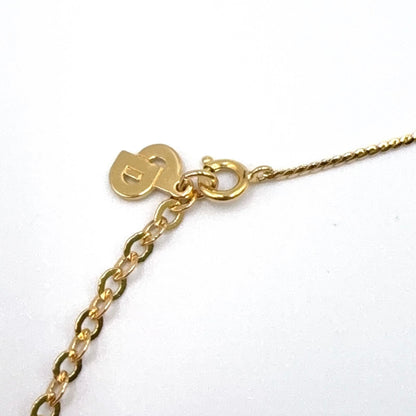 Dior Teardrop Rhinestone Color Stone Clear Gold Necklace — view 7