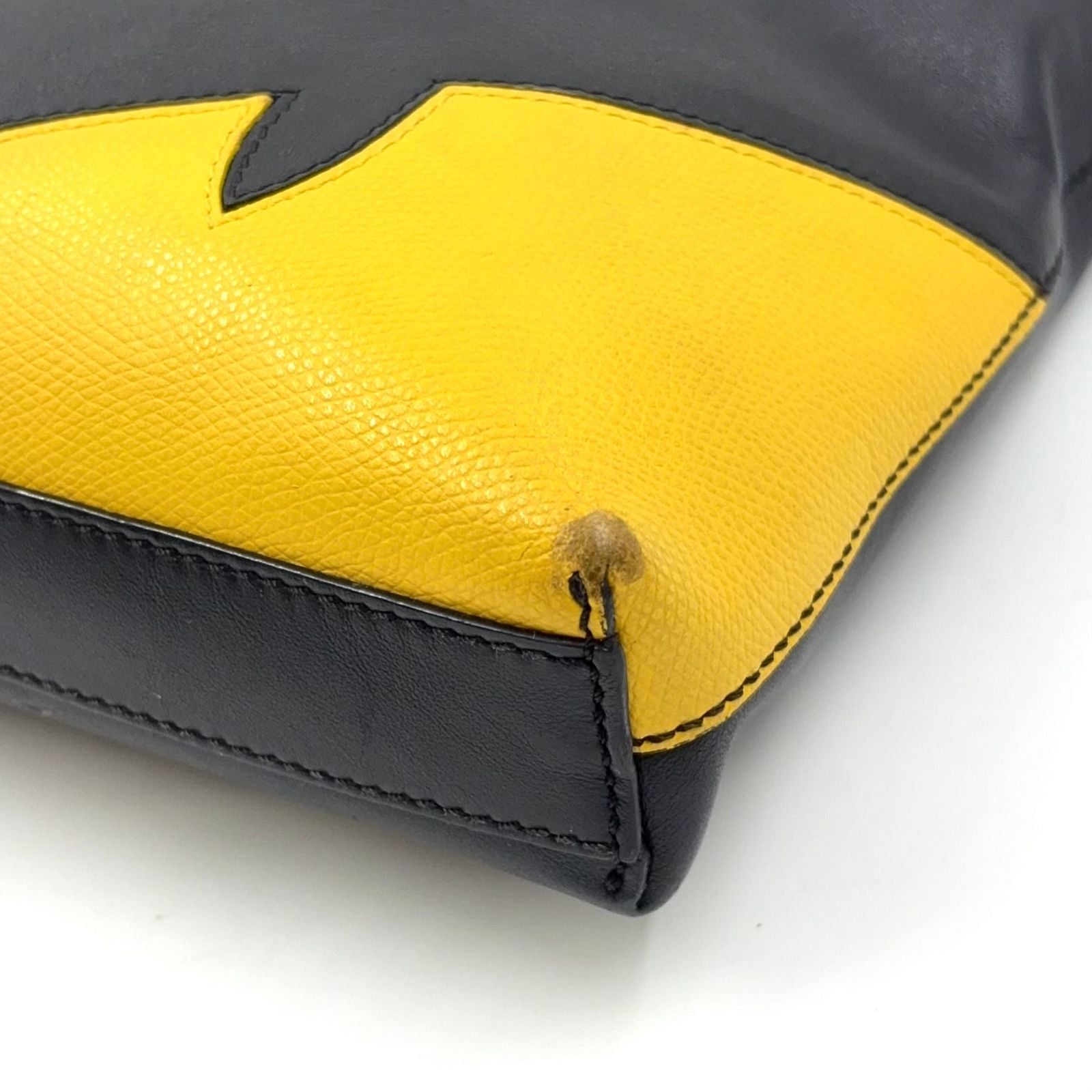 Fendi Monster Star Bugs Leather Yellow Black Shoulder Bag Silver — view 8
