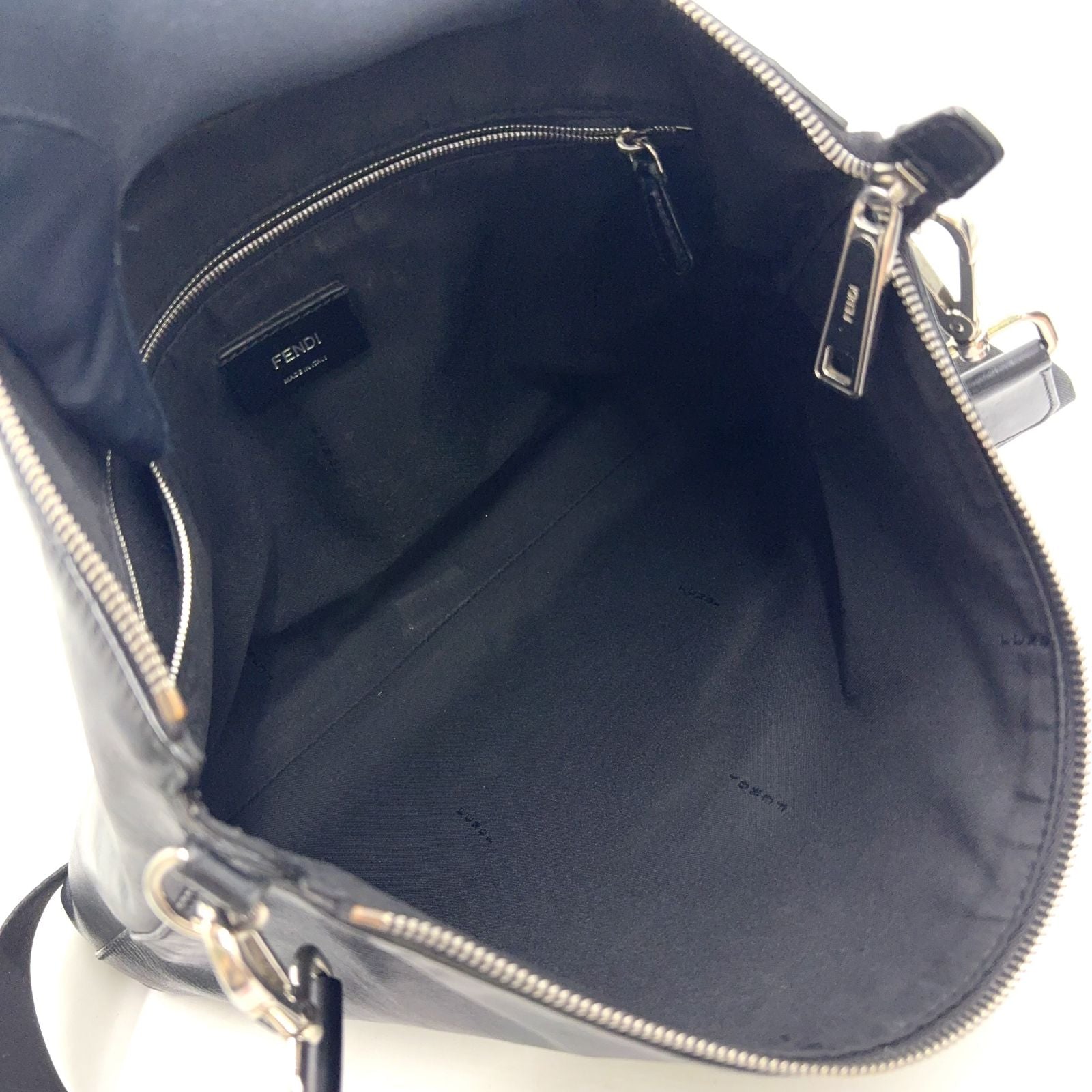 Fendi Monster Star Bugs Leather Yellow Black Shoulder Bag Silver — view 3