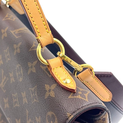 Louis Vuitton Cluny Monogram 2-Way Shoulder Leather Brown Handbag Gold — view 9