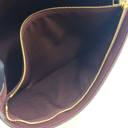 Louis Vuitton Cluny Monogram 2-Way Shoulder Leather Brown Handbag Gold — view 5