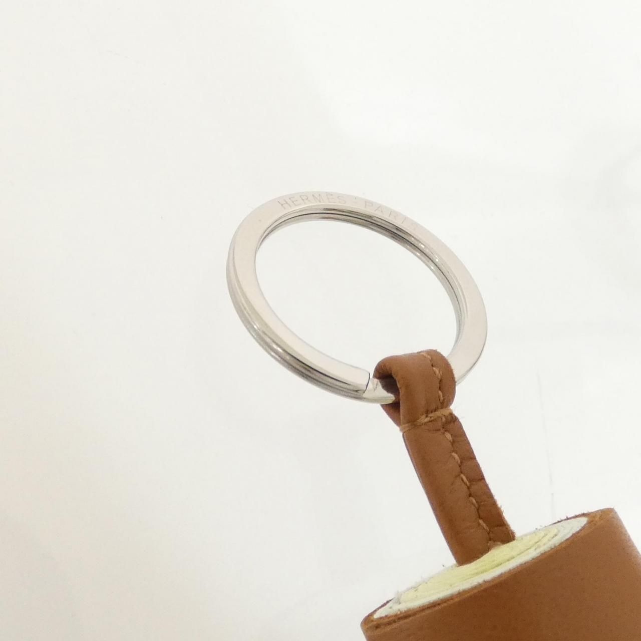 Hermes Carmen Tricolor Key Ring Key Holder — view 3