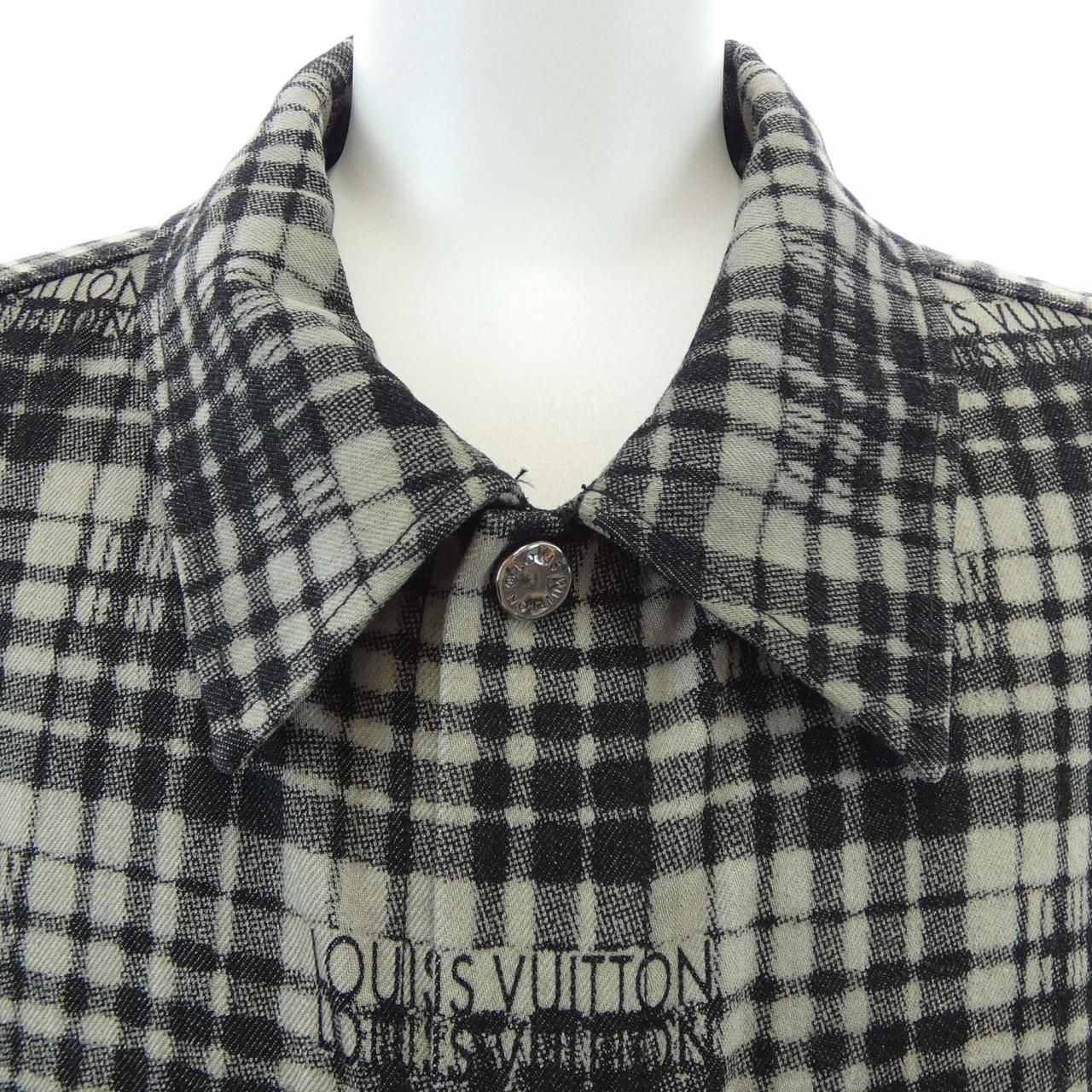 Louis Vuitton Check Denim Overshirt Shirt — view 5
