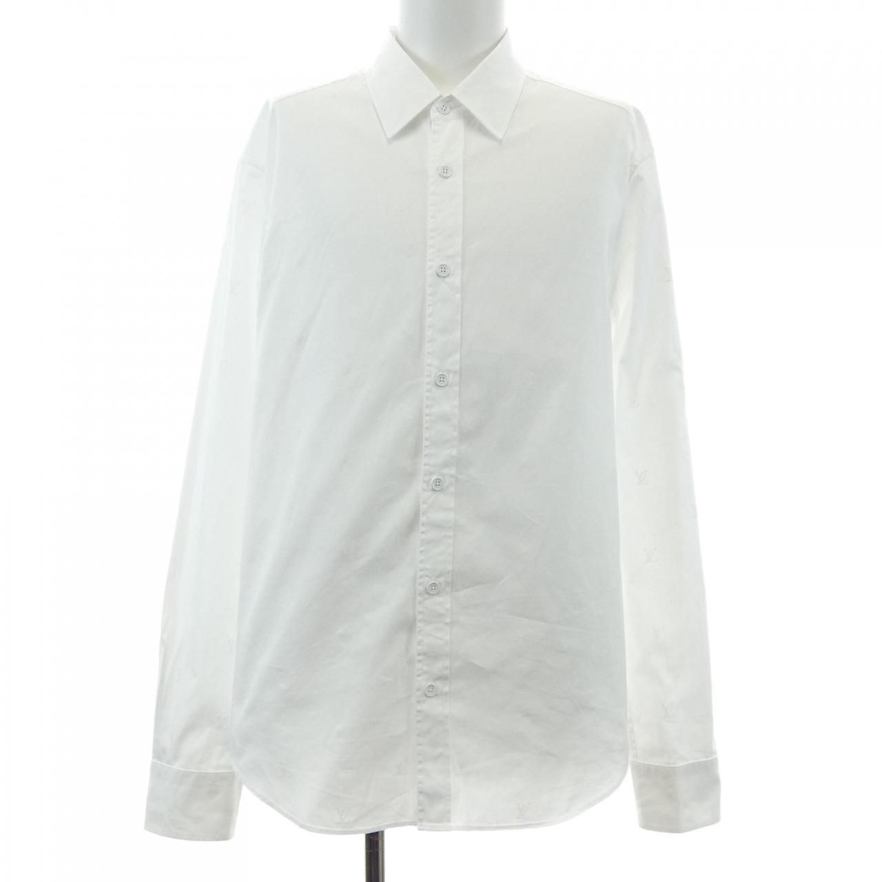 Louis Vuitton LV Blason Print Long Sleeve Cotton Shirt