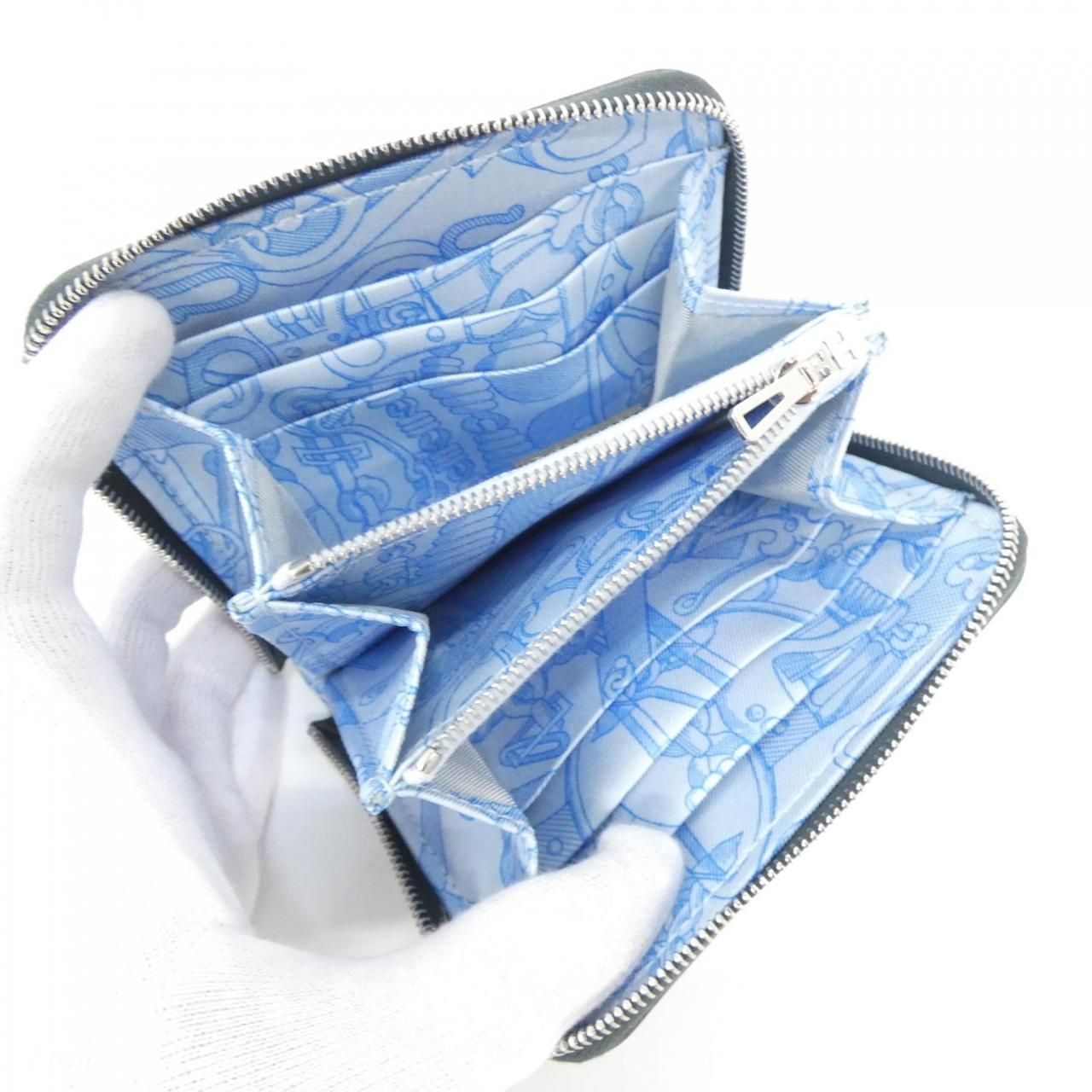 Hermes Cavallo Flenato Silk in Compact Wallet — view 3