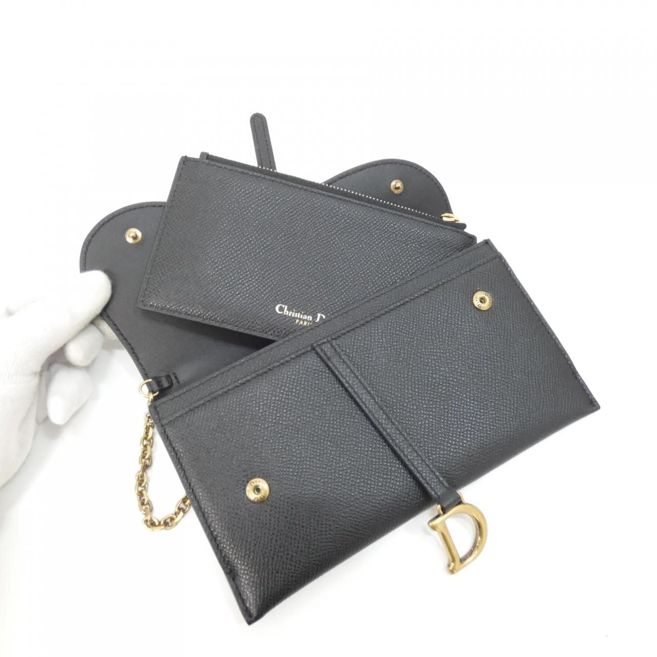Dior Saddle Chain Shoulder Bag Black — view 7