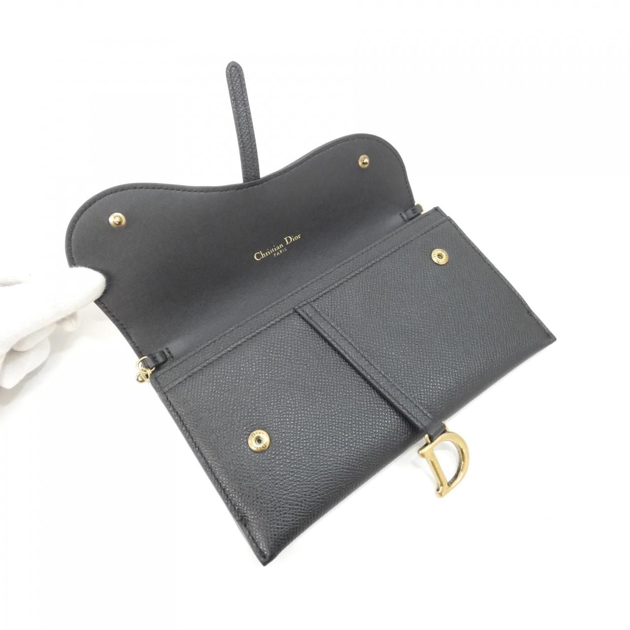 Dior Saddle Chain Shoulder Bag Black — view 6