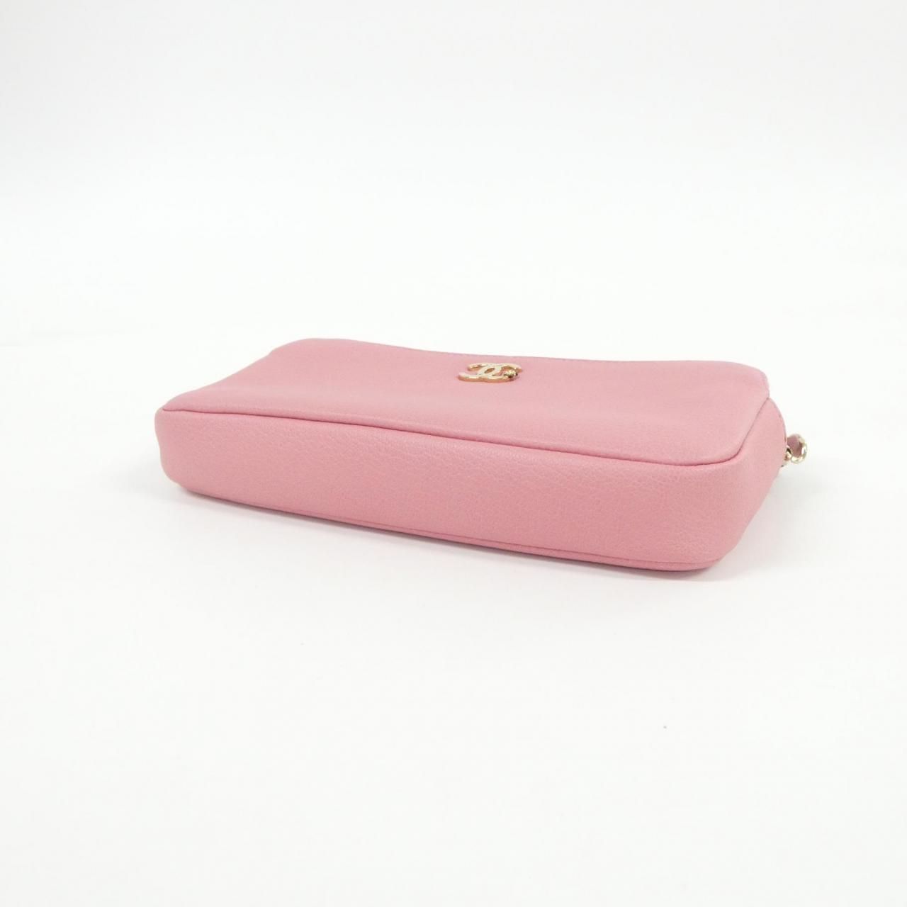 Chanel Chain Shoulder Bag Pink — view 3