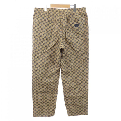 Gucci Leather Interlocking GG Canvas Pants — view 2